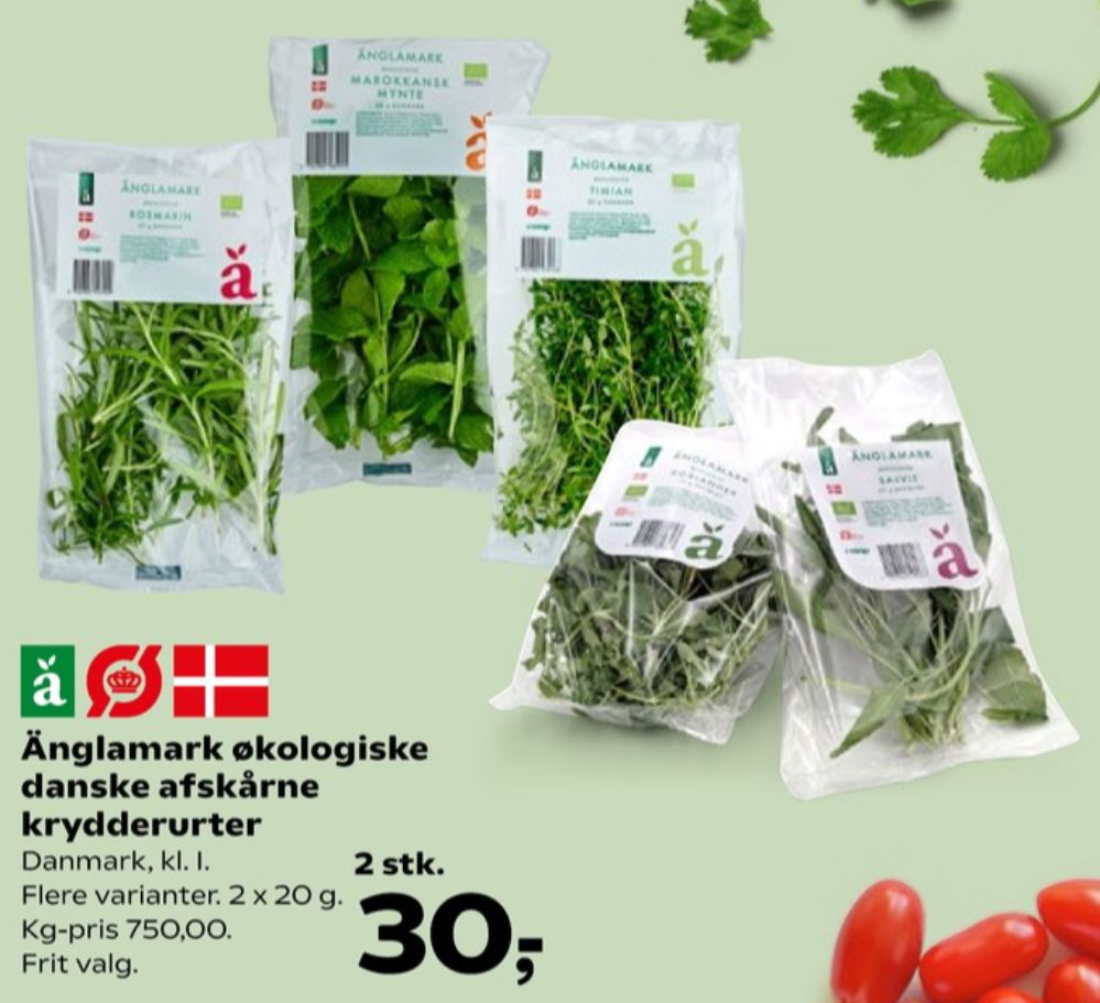 Änglamark, Krydderurter