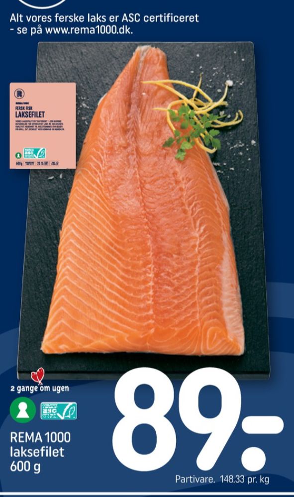 Rema 1000, Laksefilet