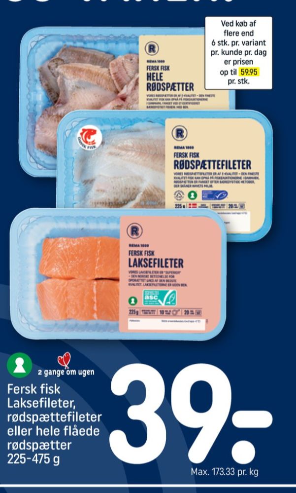 Rema 1000, Laksefilet