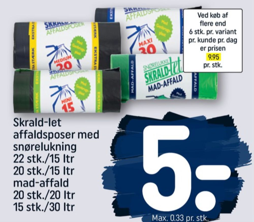 Skrald-let, Affaldsposer