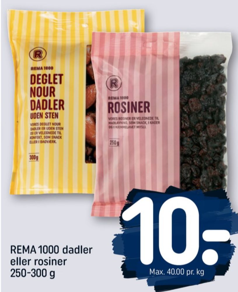Rema 1000, Rosiner
