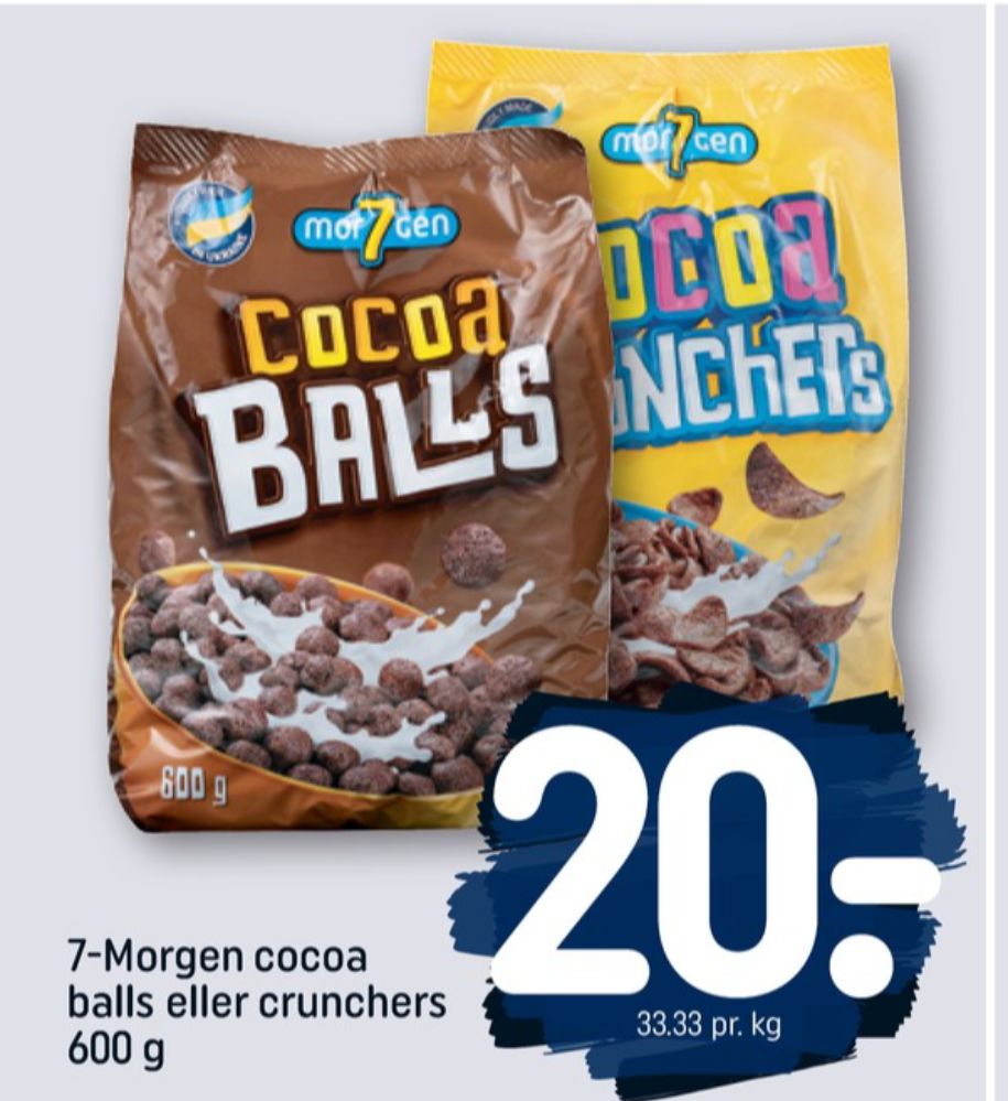 7-Morgen Cocoaballs, Morgenmadsprodukt