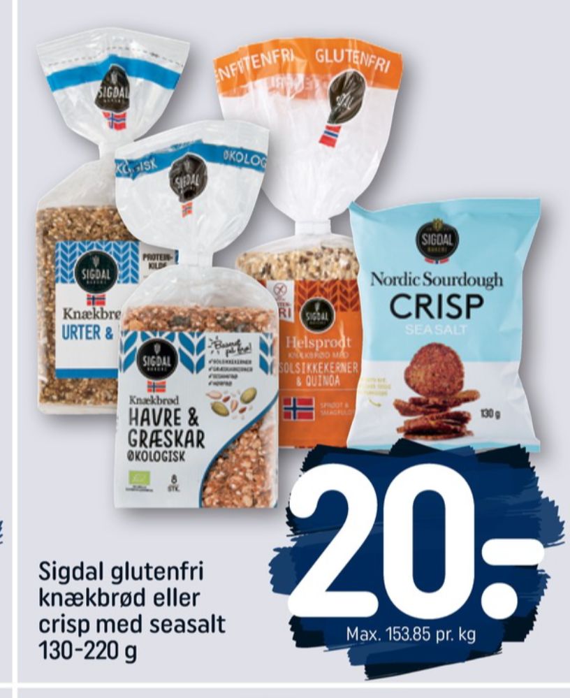 Sigdal, Everything Smag af Løg & Hvidløg knækbrød