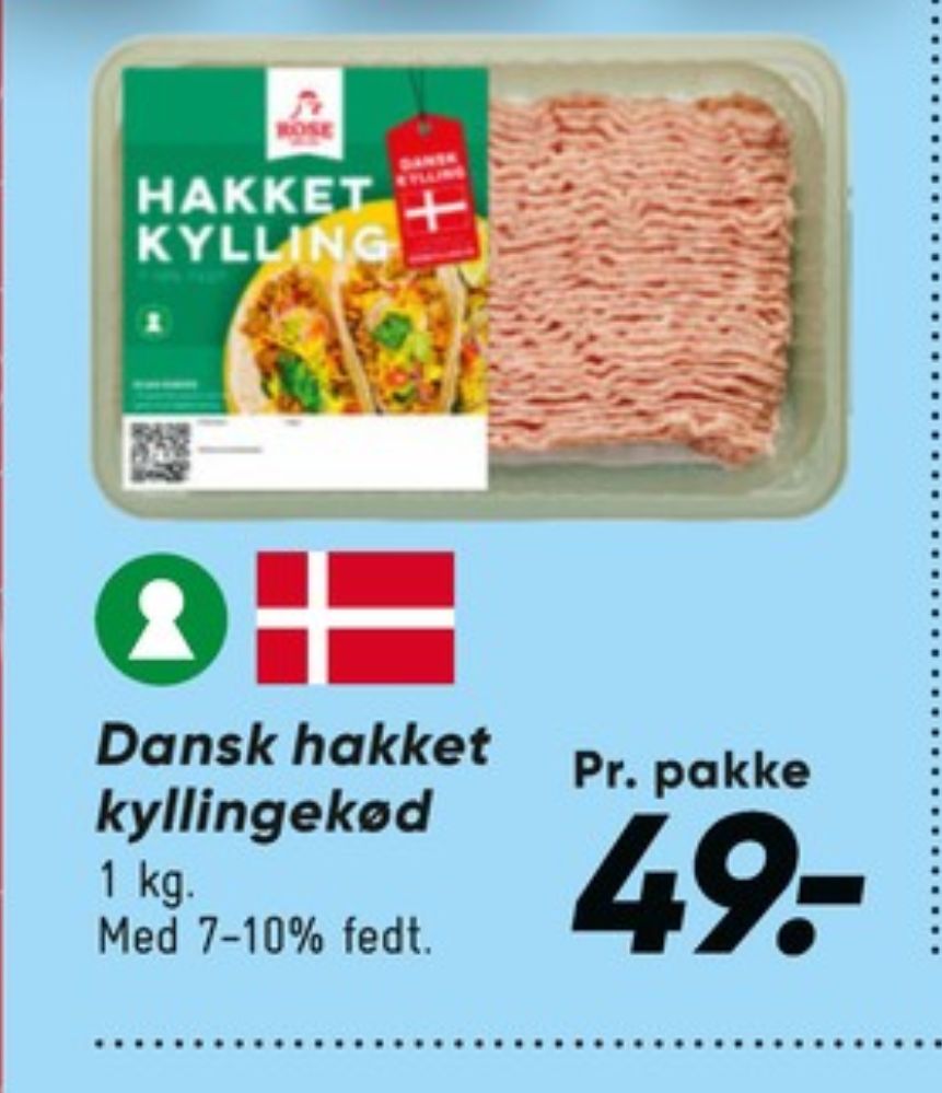 Rose, Hakket kylling 7-10%