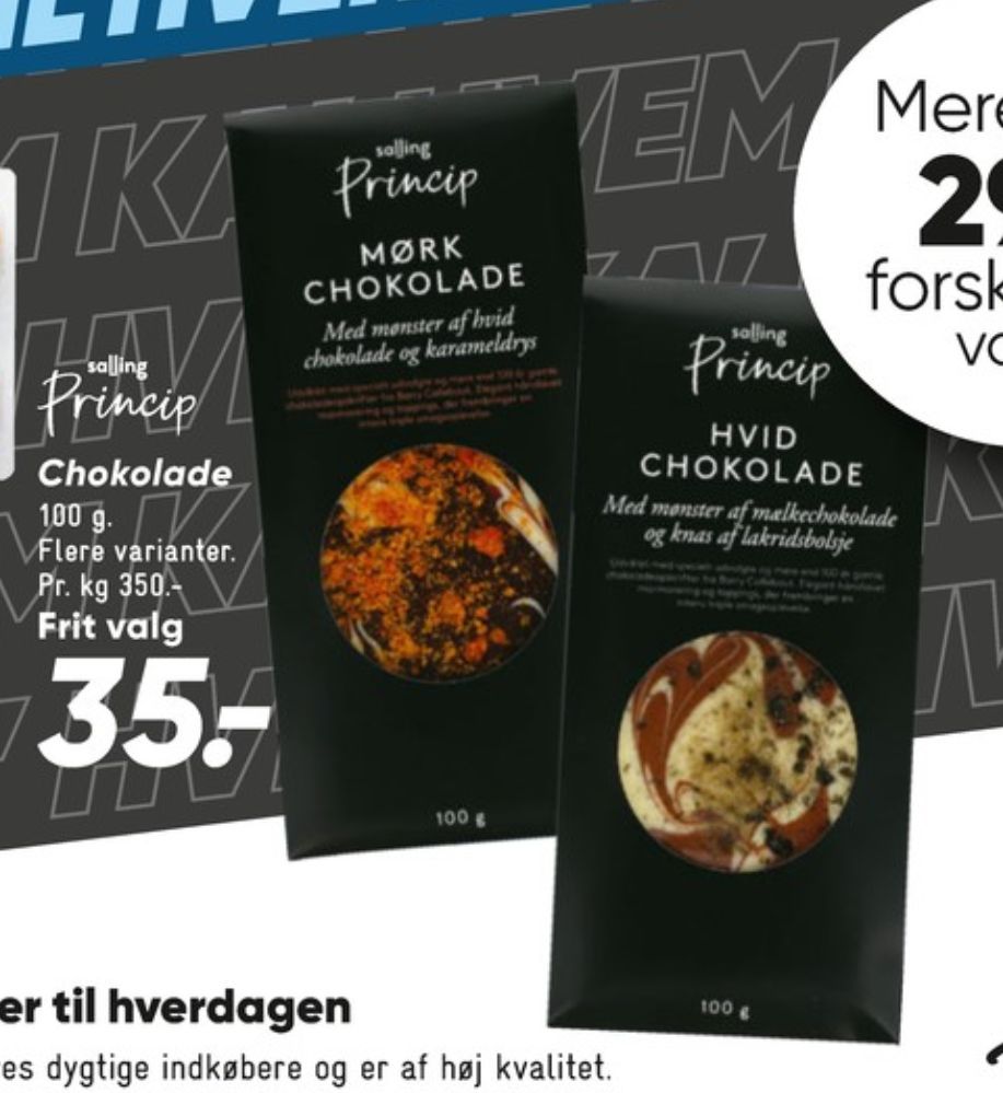 Salling Princip, Chokoladeplade Mørk Chokolade
