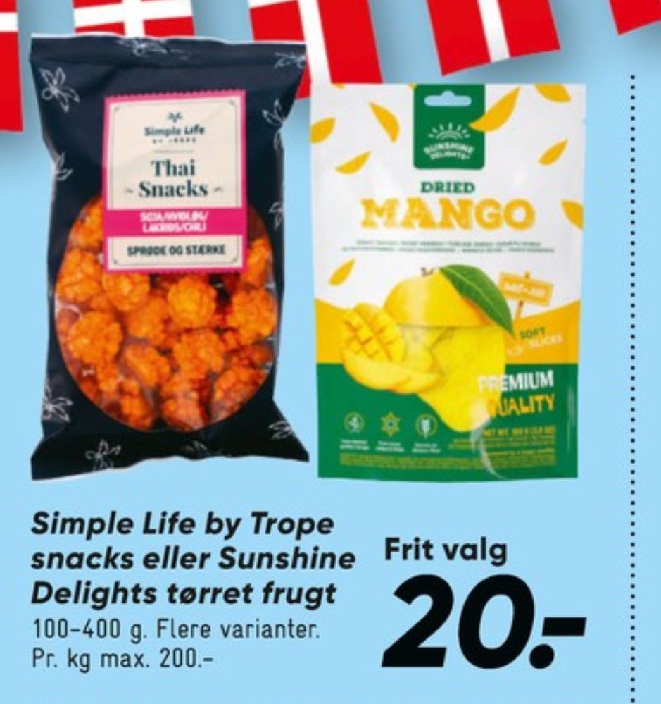 Trope Simple Life, Thai Snacks Soya Hvidløg Lakrids Chili