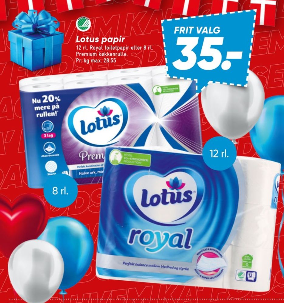 Lotus Royal, Toiletpapir