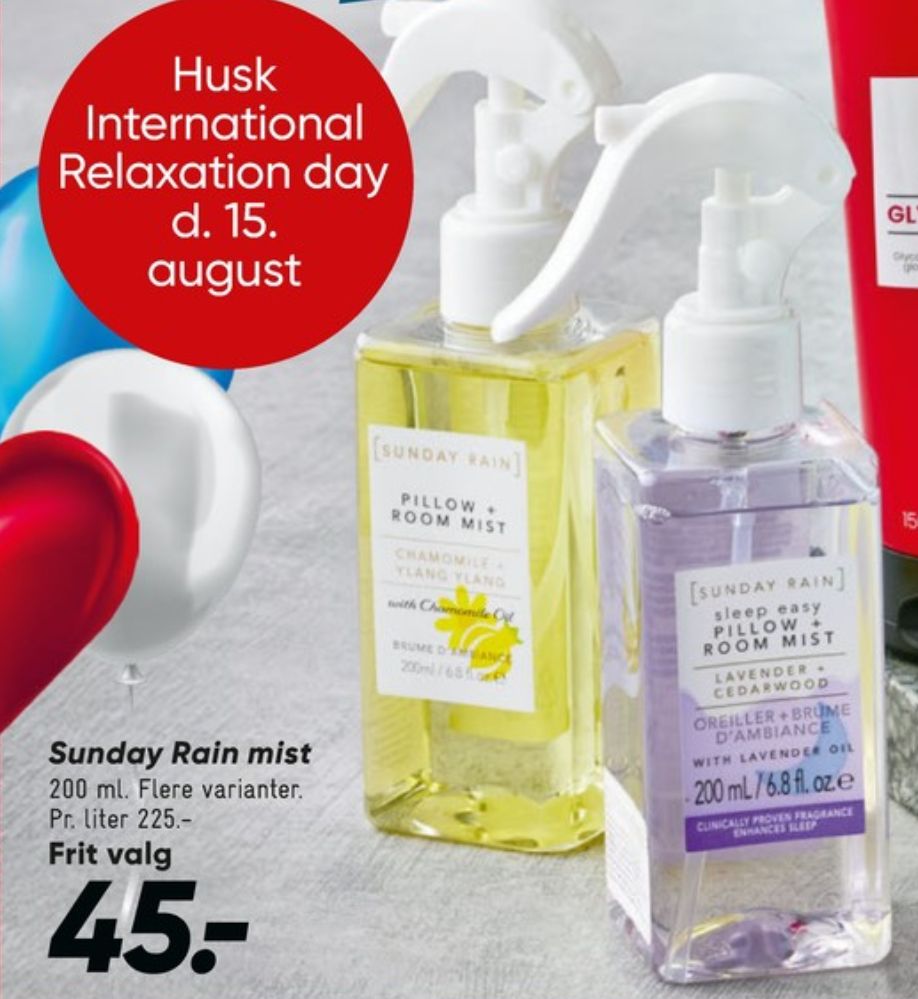 Sunday Rain, Bodymist