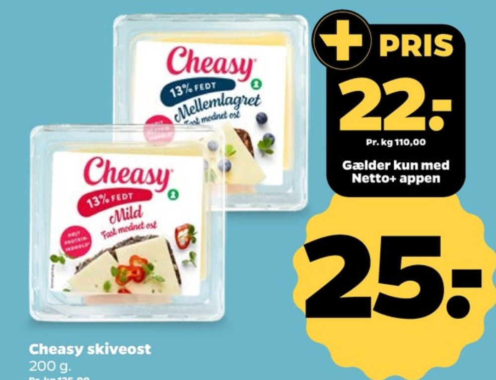 Cheasy, Skiveost Mellemlagret 13%