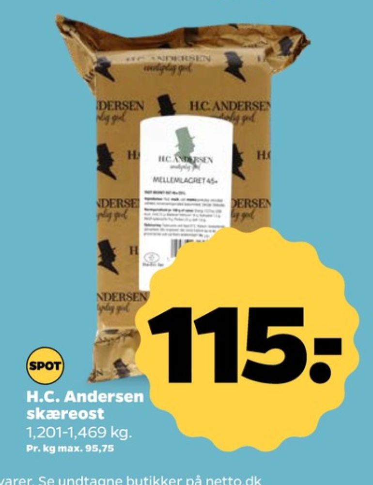 HC Andersen, Skæreost Mellemlagret 45+