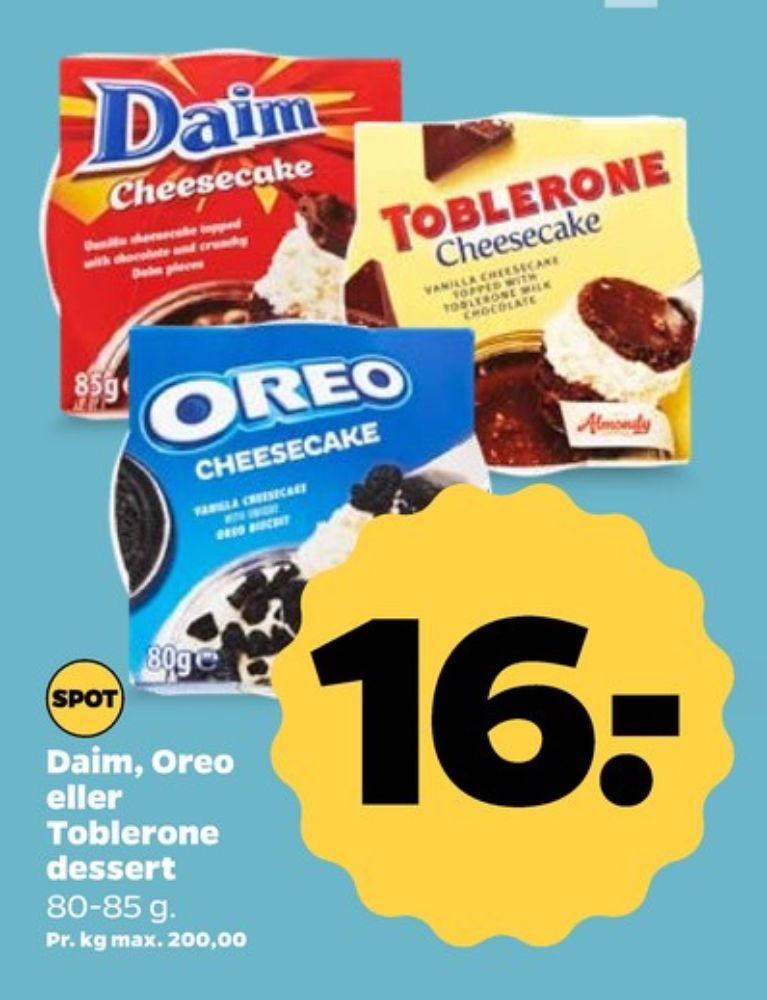 Almondy Daim, Cheesecake