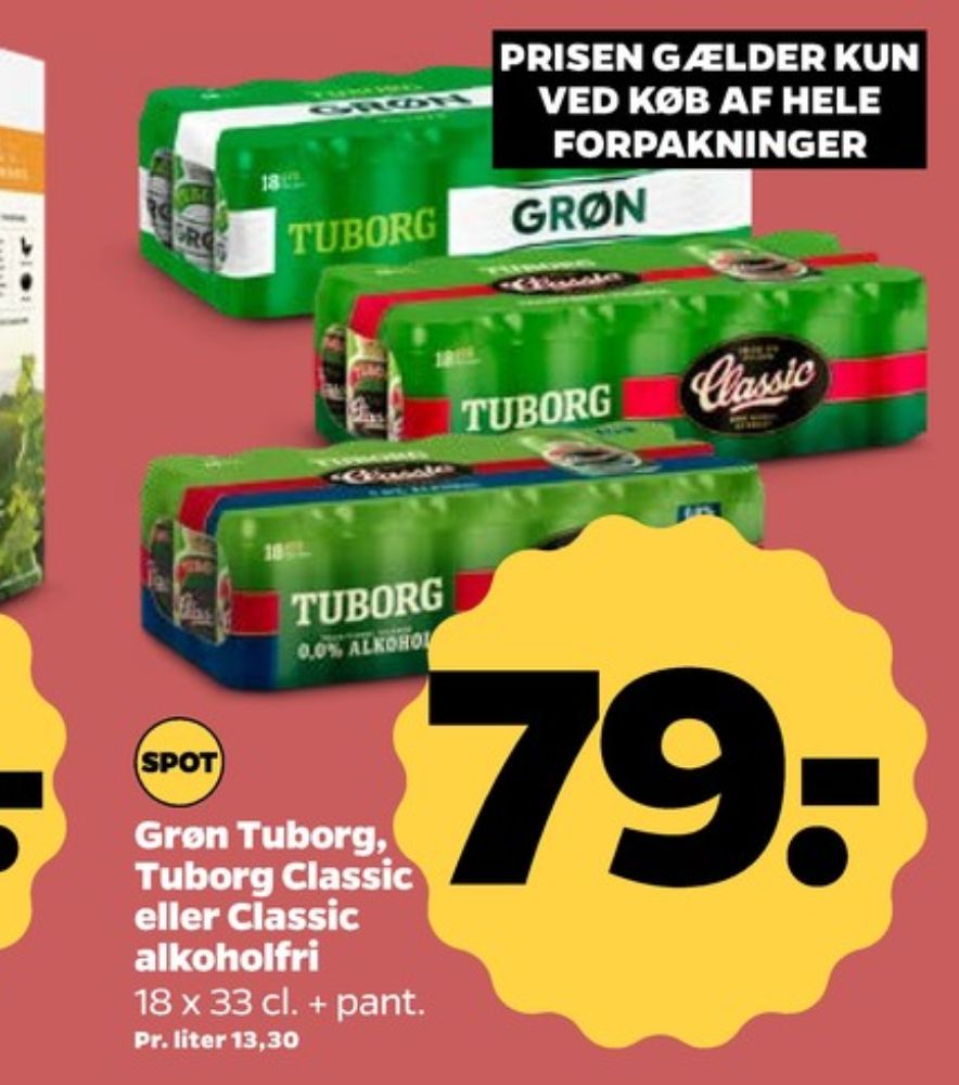 Tuborg Classic, Øl 18 pk.