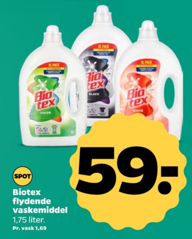 Biotex, Vaskemiddel-flydende
