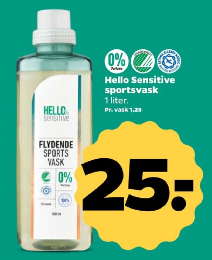 Hello Sensitive, Vaskemiddel-flydende