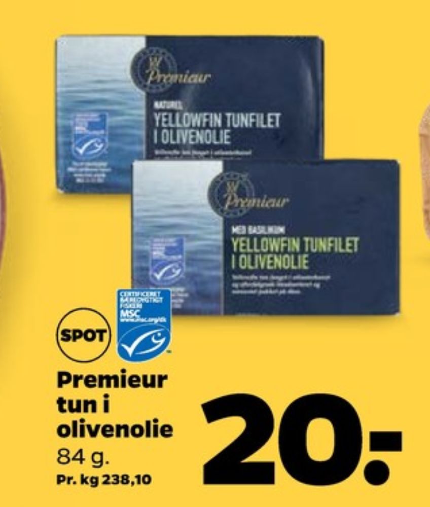 Premieur, Tun i Olivenolie