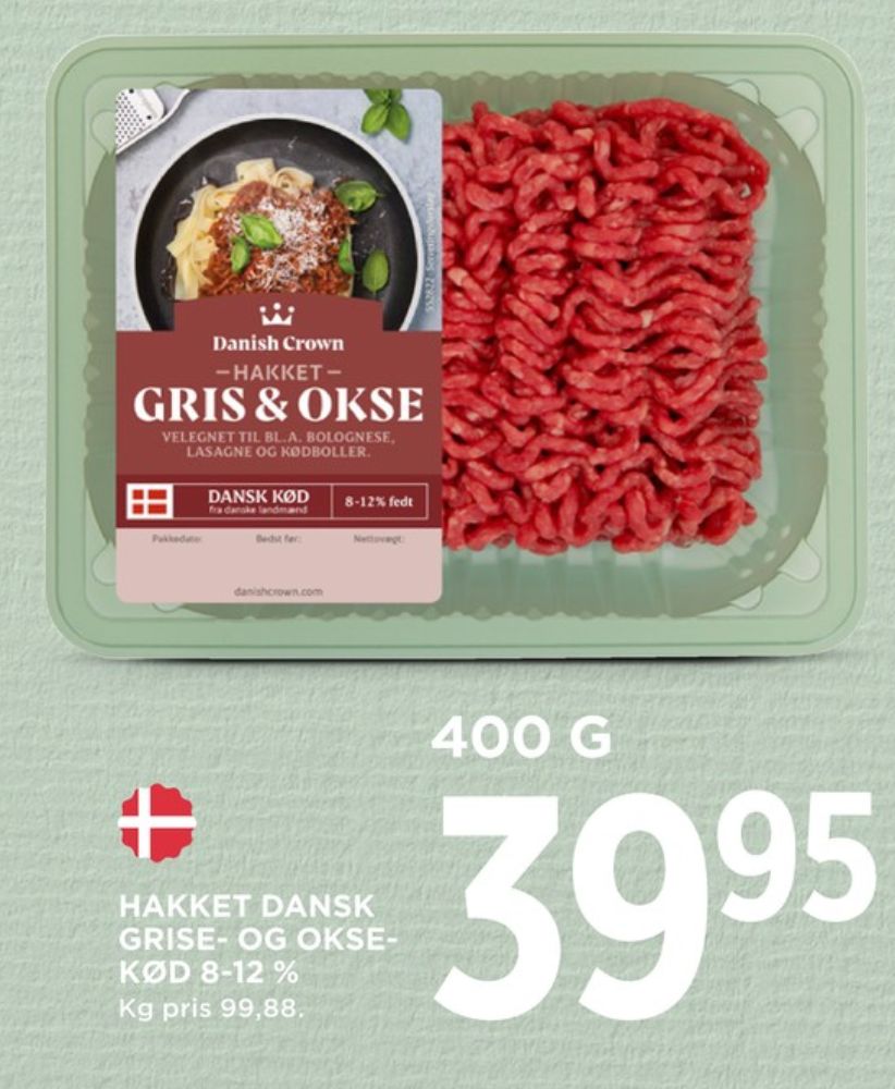 Danish Crown, Hakket gris og oksekød 8-12%