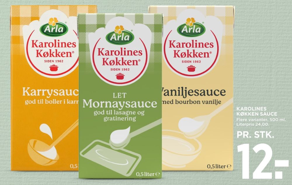 Karolines, Vaniljesauce