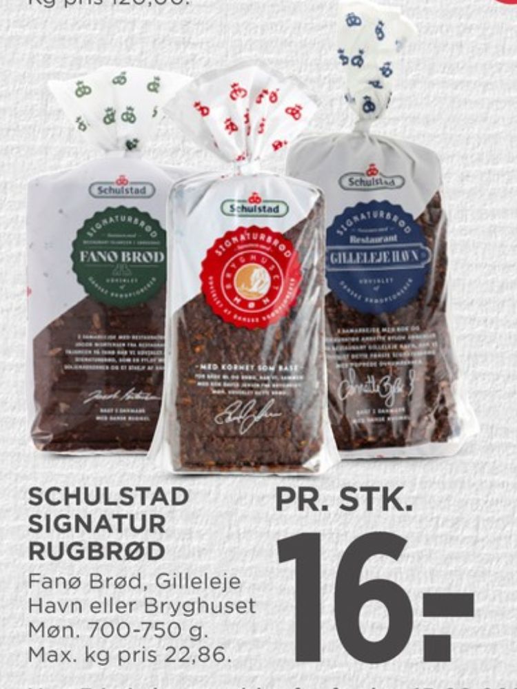 Schulstad Signaturbrød Restaurant Gillelejehavn, Rugbrødsskiver