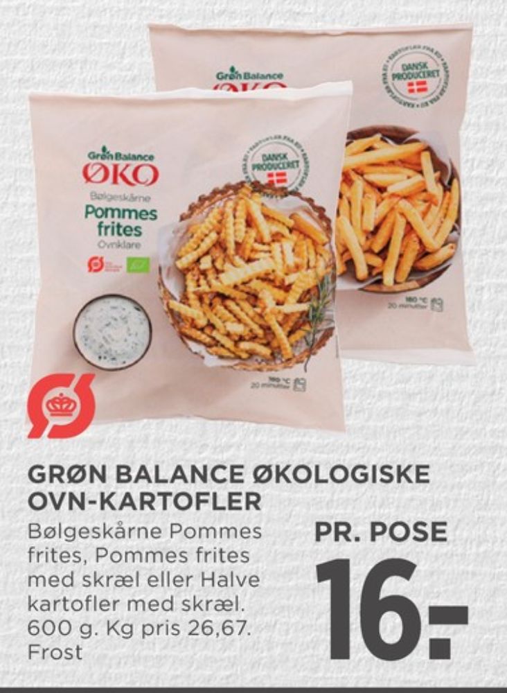 Grøn Balance, Pommes Frites Bølgeskårne