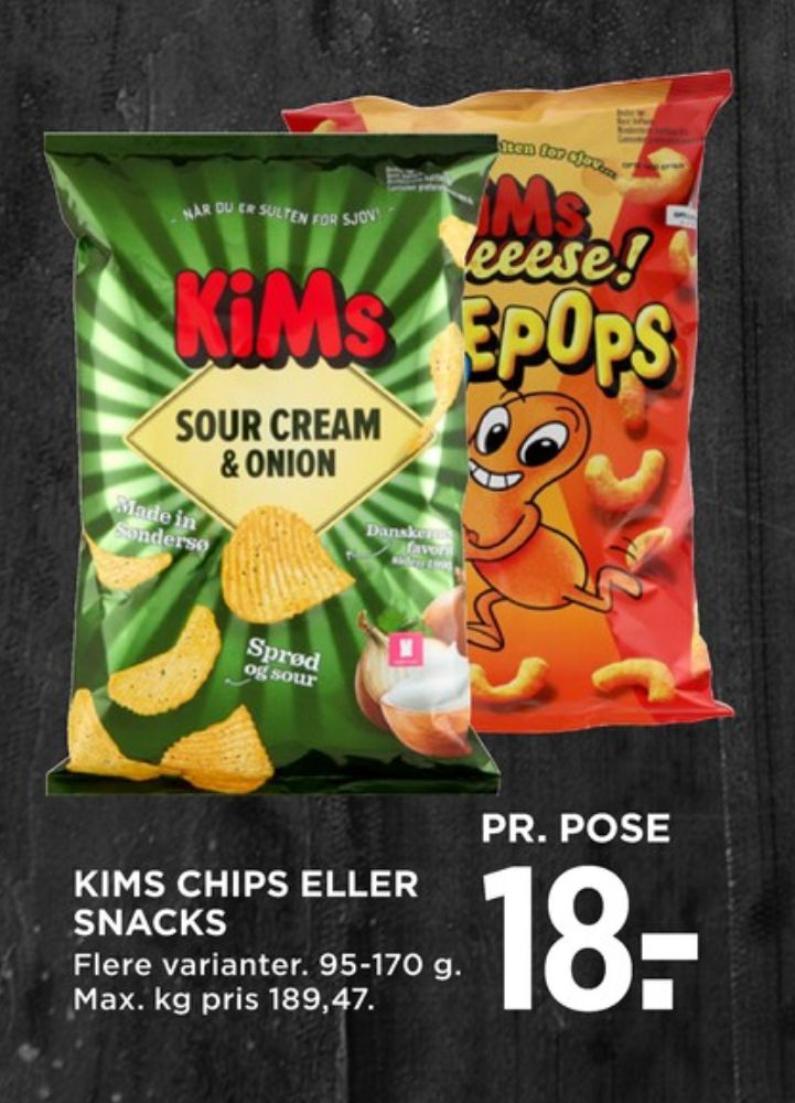 Kims, Sour Cream & Onion Chips