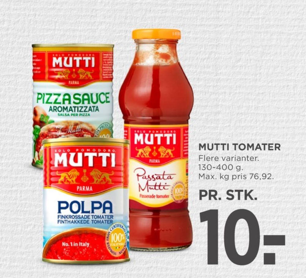 Mutti, Pizzasauce Aromatica
