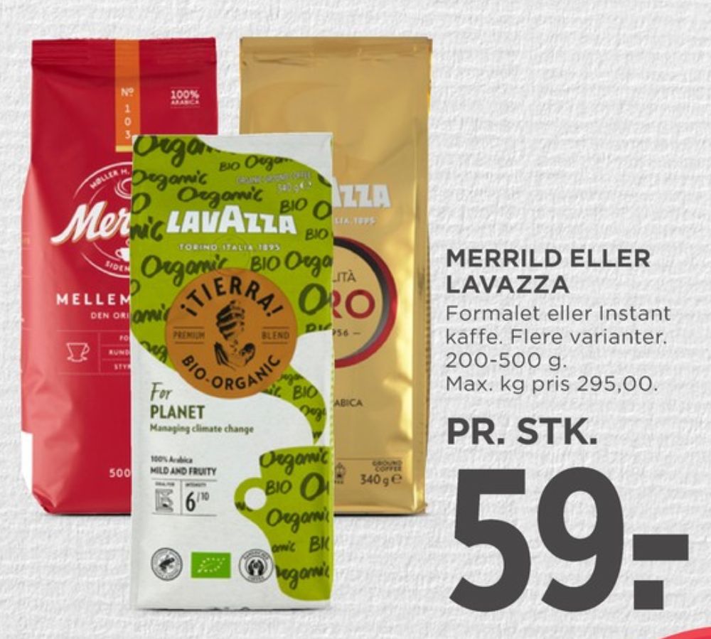 LavAzza Qualita Oro, Kaffe Formalet