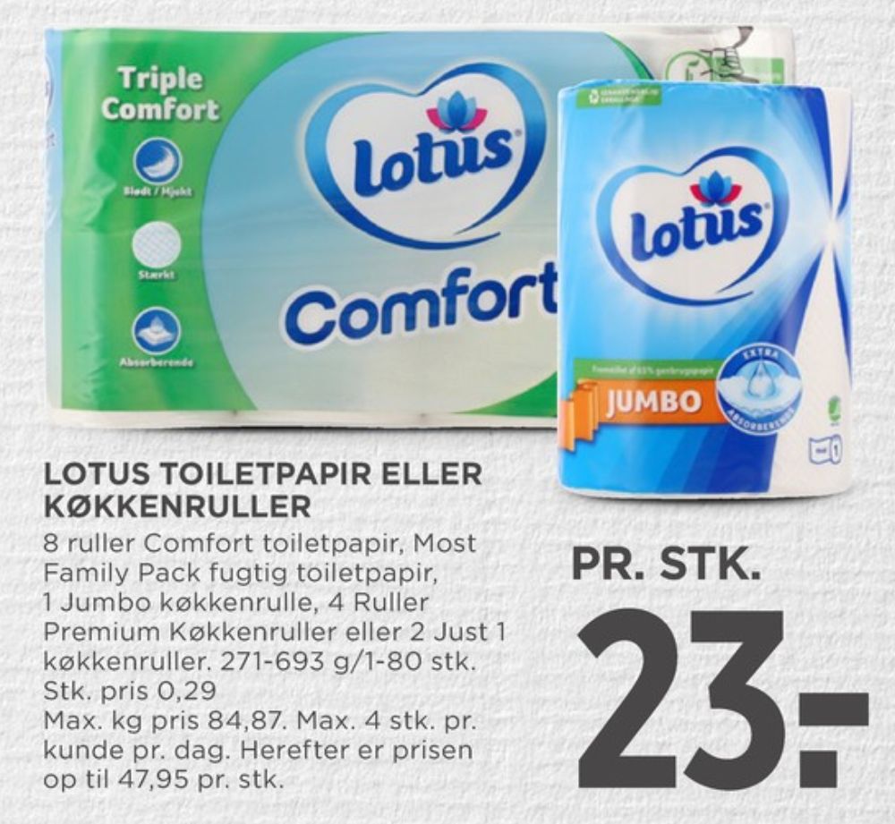 Lotus Sensitive, Toiletpapir