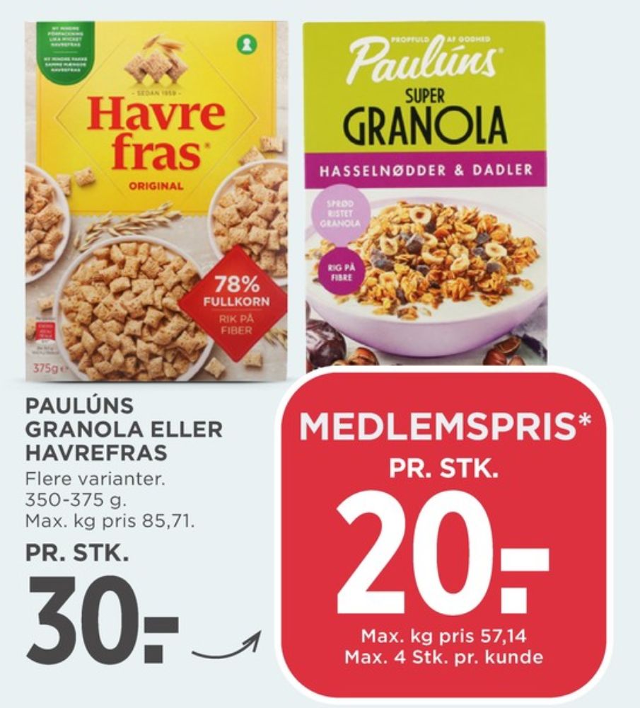 Pauluns, Granola Kakao & Hindbær