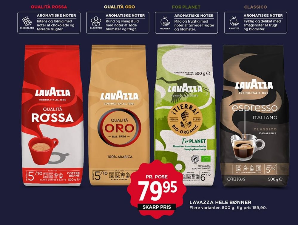 LavAzza Qualita Oro, Kaffebønner