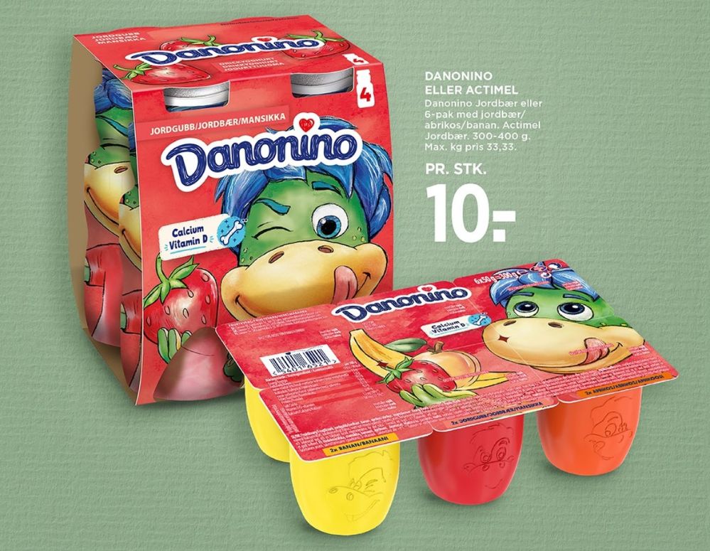 Danone Danonino, Drikkeyoghurt Jordbær