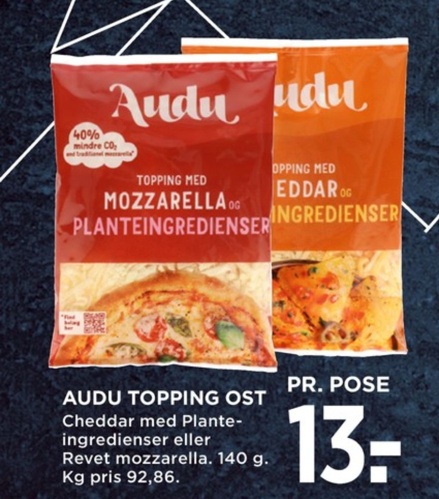 Audu, Revet ost Mozzarella