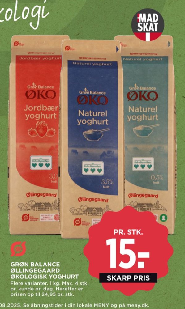 Grøn Balance Øllingegaard, Naturel Yoghurt 0,5%