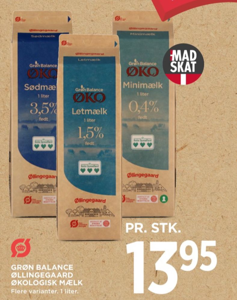 Grøn Balance Øllingegaard, Letmælk 1,5%
