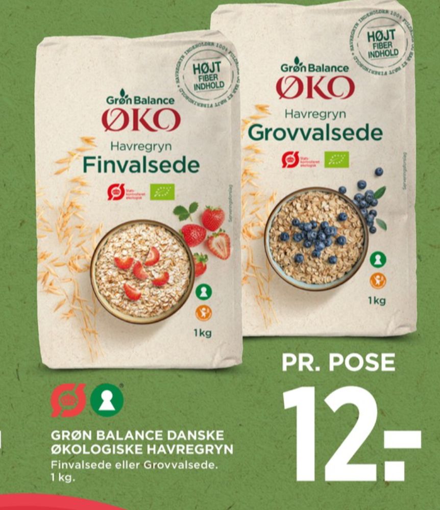 Grøn Balance, Grovvalsede Havregryn