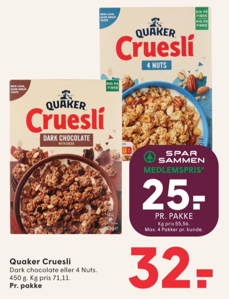 Quaker, Cruesli Dark Chocolate