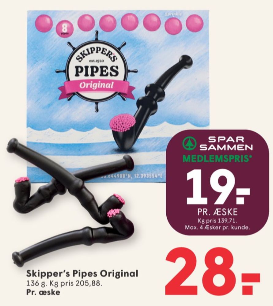 Skippers Pipes, Lakridspiber