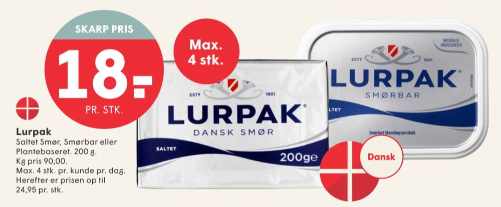 Lurpak, Smør