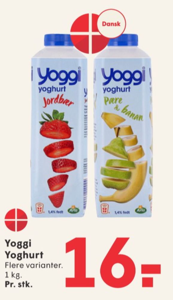 Yoggi, Pære & Banan Yoghurt 
