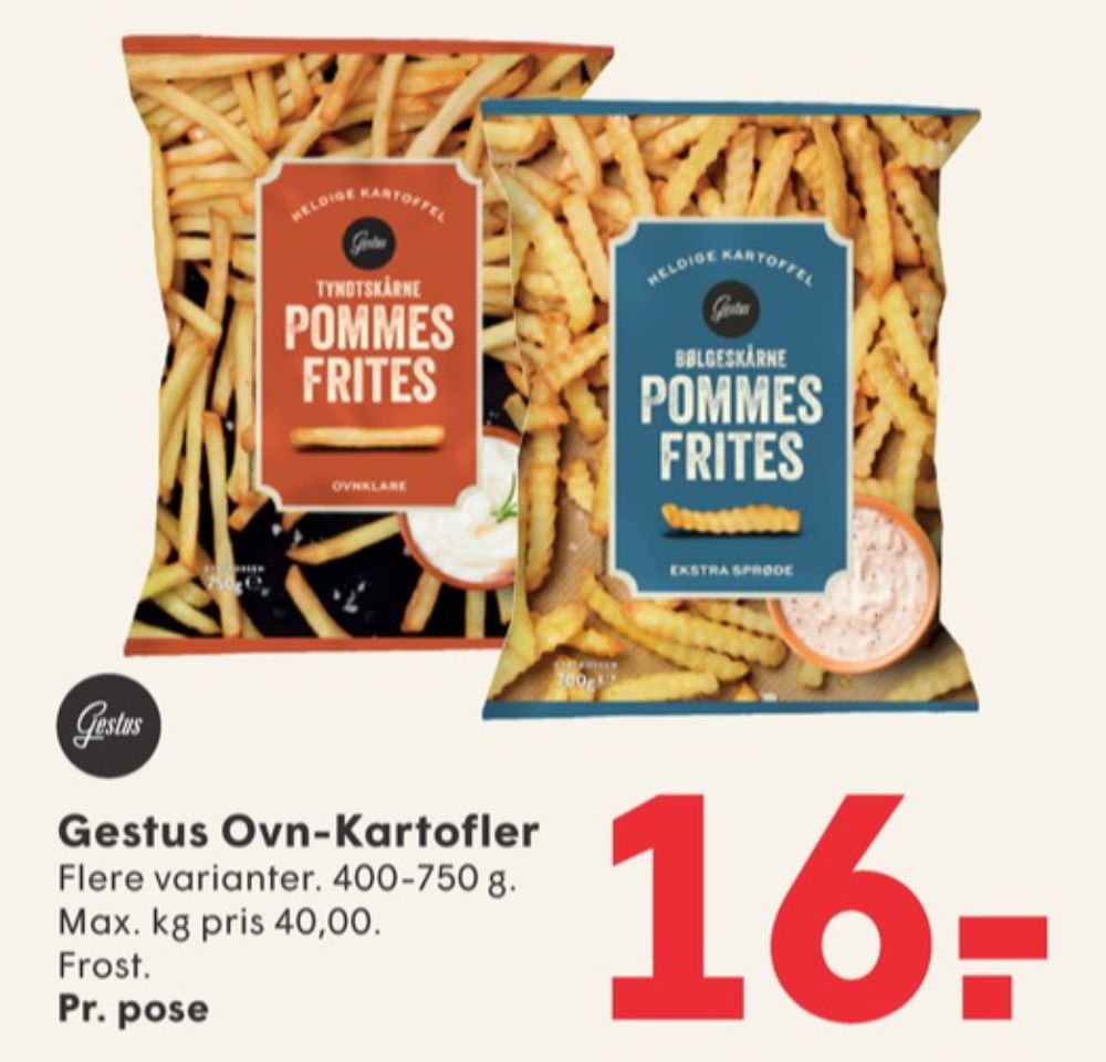 Gestus, Pommes Frites Tyndtskårne