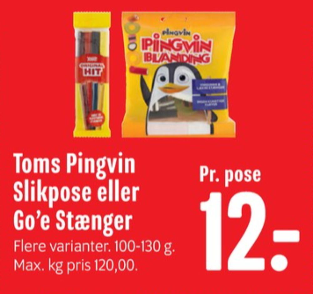 Toms Pingvin Blanding, Slikposer