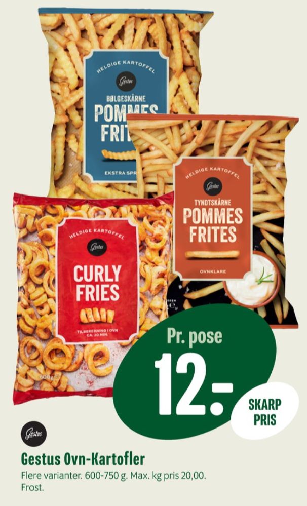 Gestus, Pommes Frites Tyndtskårne