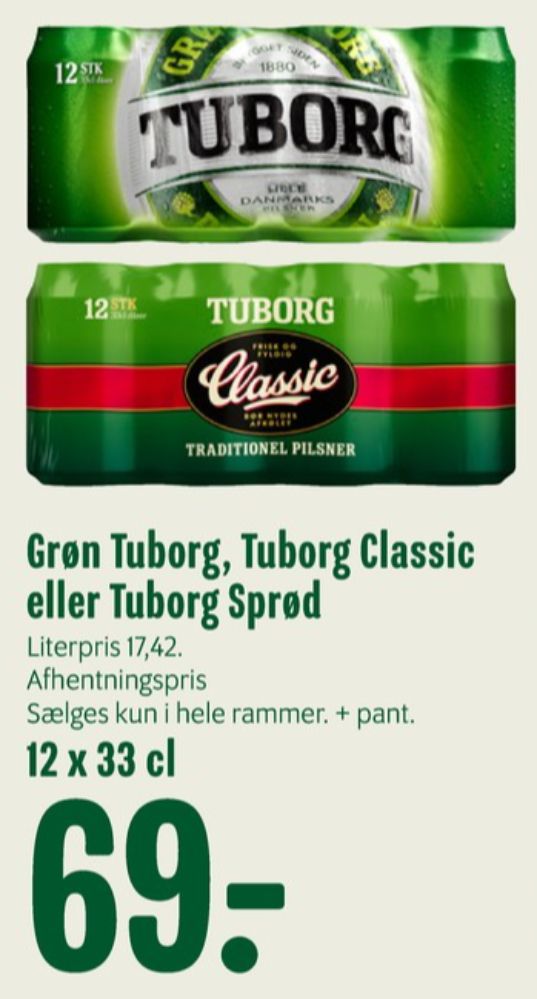 Tuborg Grøn, Øl 12 pk.