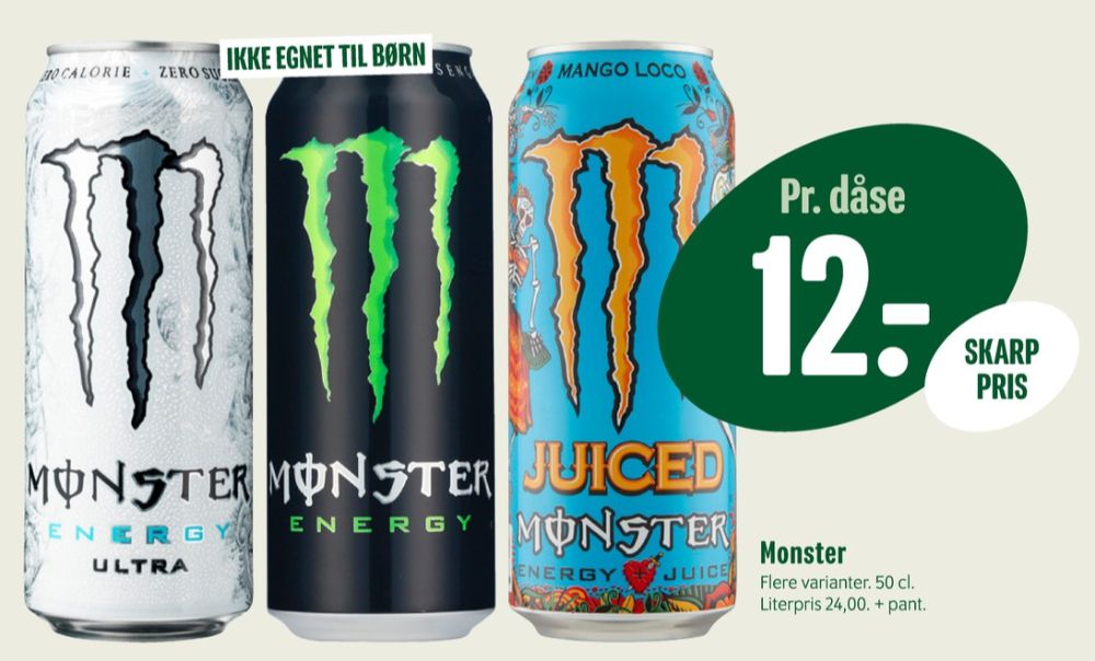 Monster Ultra Energy, Energidrik