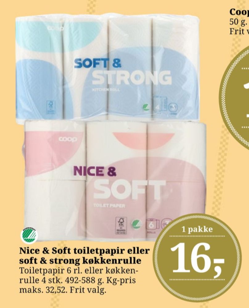Coop Nice & Soft, Toiletpapir