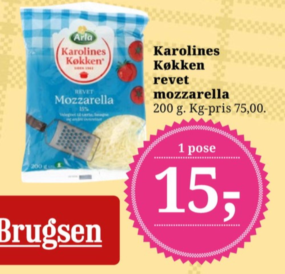 Karolines, Revet ost Mozzarella