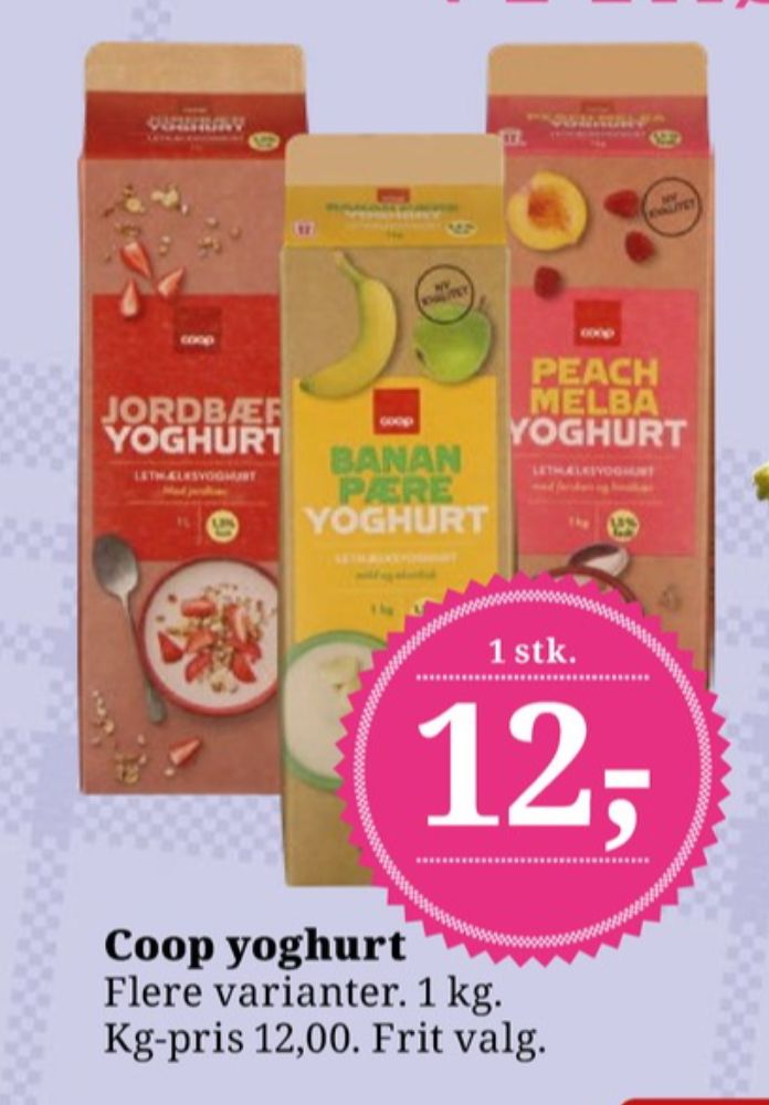 Coop 365 hverdag, Pære & Banan Yoghurt 