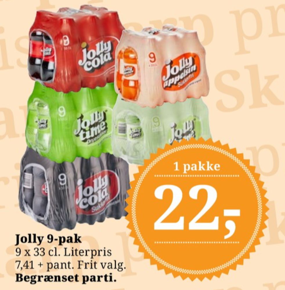 Jolly Cola Sukkerfri, Cola 9 pk.