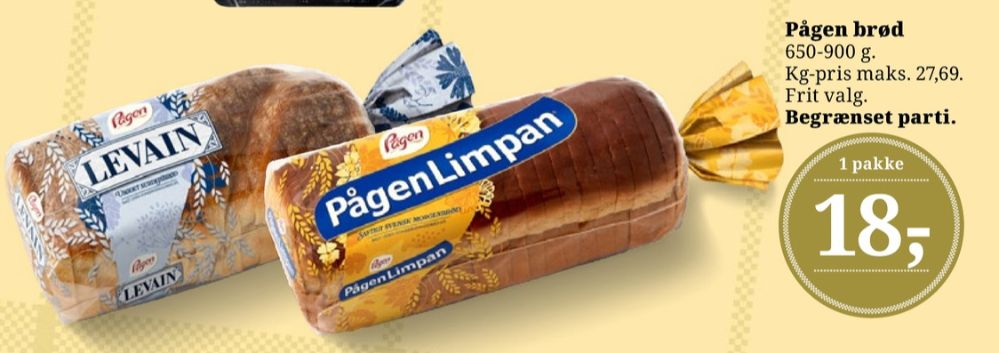 Pågen Limpan, Brød