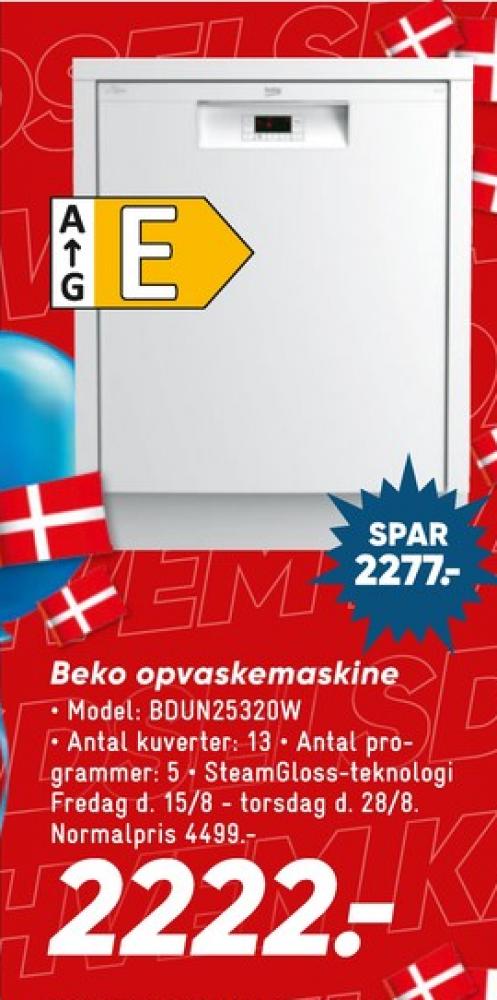 Beko, Opvaskemaskine
