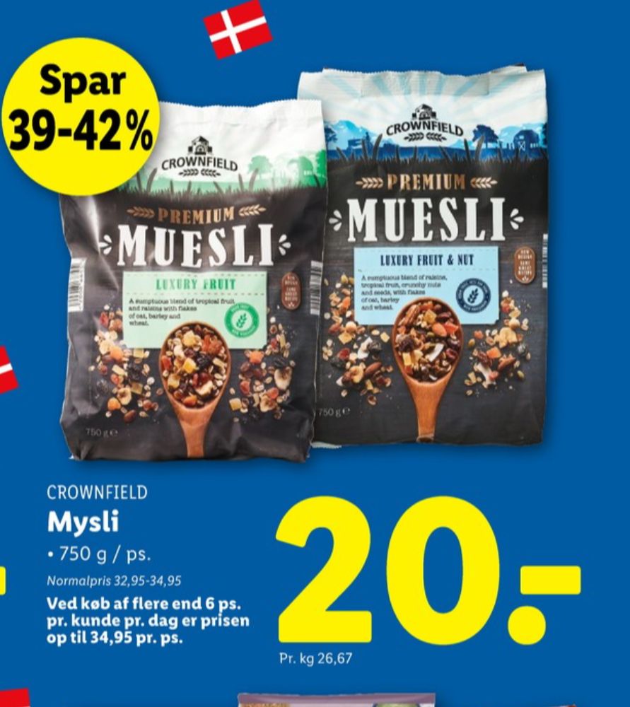 Crownfield, Müsli Luxery Fruit & Nut